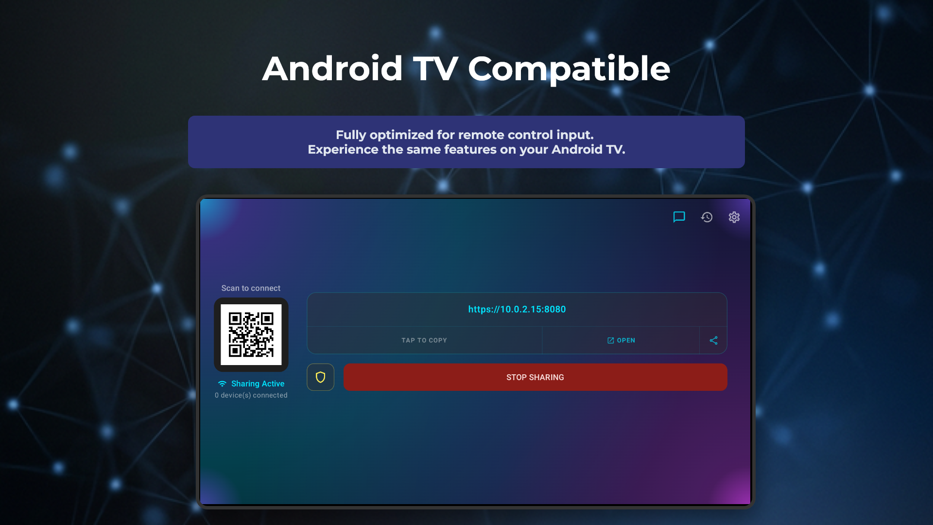 PocketDrive file browser for selecting files to transfer